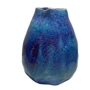 Oceanic Blue Ceramic Vase