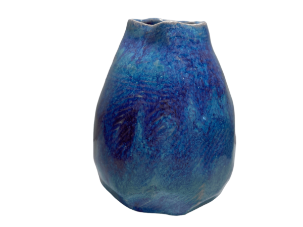 Oceanic Blue Ceramic Vase