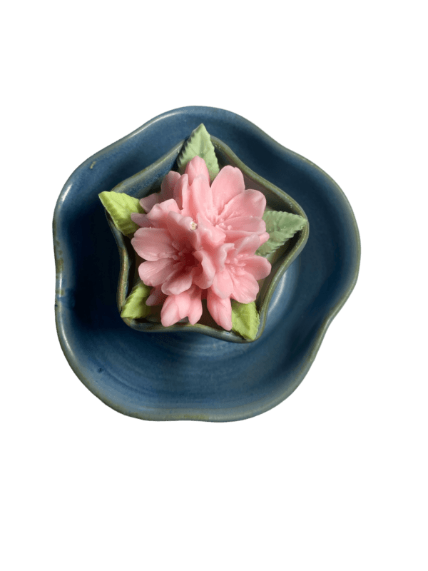 Peach Blossom Candle with Ceramic base