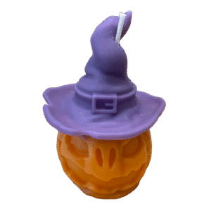 Halloween Pumpkin with Hat Candle